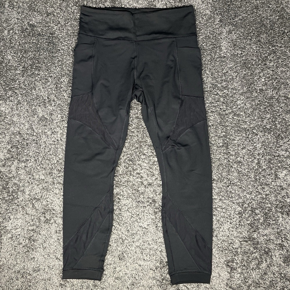 Members Mark Woman's Compression Ankle Leggings Side Pockets Black Size L